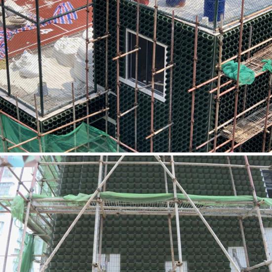 Contenitore per vasi da fiori per piante verdi tridimensionali montate a parete per esterni