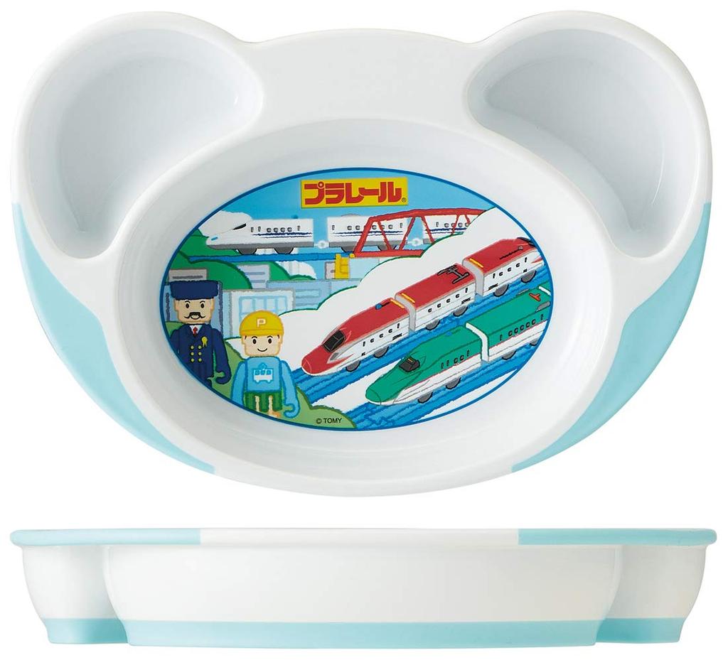 Skater Baby Lunch Plarail X X Children's Plate, Easy-Scooping, Plate, 19, 22.7 15.7 3.6cm (WP7)