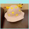 Spring Summer Baby Fisherman Hat Lovely Round Dot Sunshade Bucket Hat Infant Cartoon Giraffe Autumn Hat Wholesale