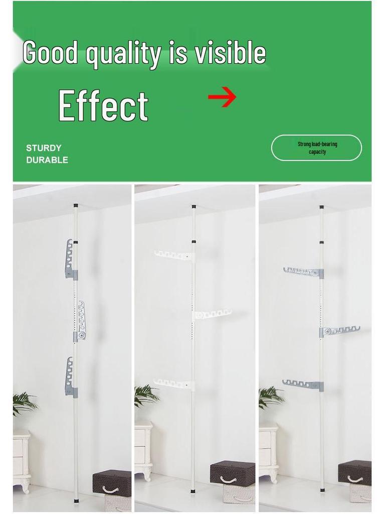 No-Drill Vertical Clothes Drying Rack for Balcony, Dorm, or Home