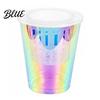Decorative Rainbow Shade Flower Pot Iridescent Clear Self Watering Planters Plant Pots with Reservoir Wick Rope Plastic Planter for Succulents 2.7