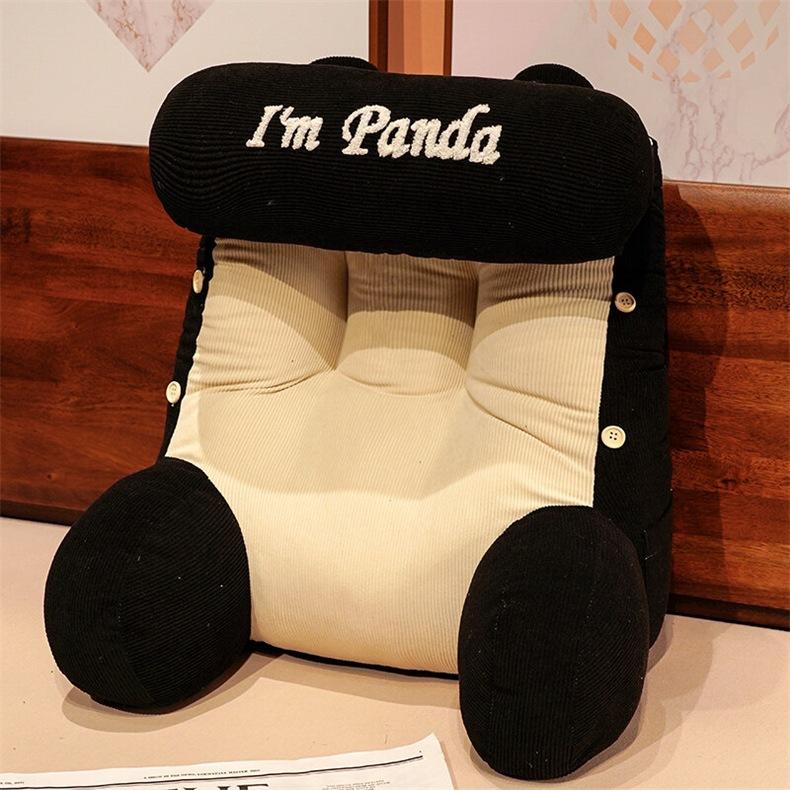 

Большая спинка у кровати из вельвета, мягкая сумка на кровати, подушка для защиты талии, подушка для дивана, подушка для поясницы офисного кресла 55x50cm чёрный