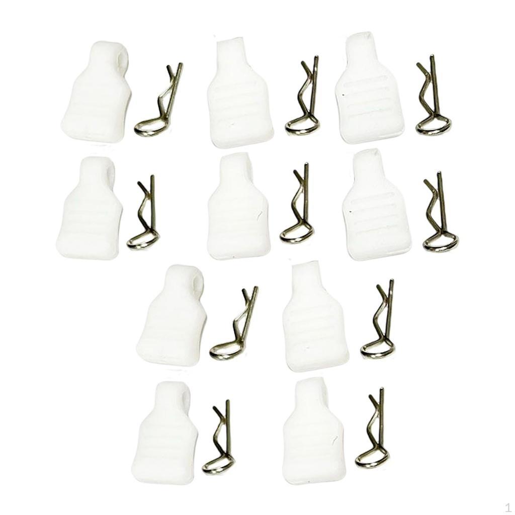 Clips, RC Car R Pins with 10 Tab Universal for SCX24 1:24 1:18 Crawler Buggy Accessory Spare