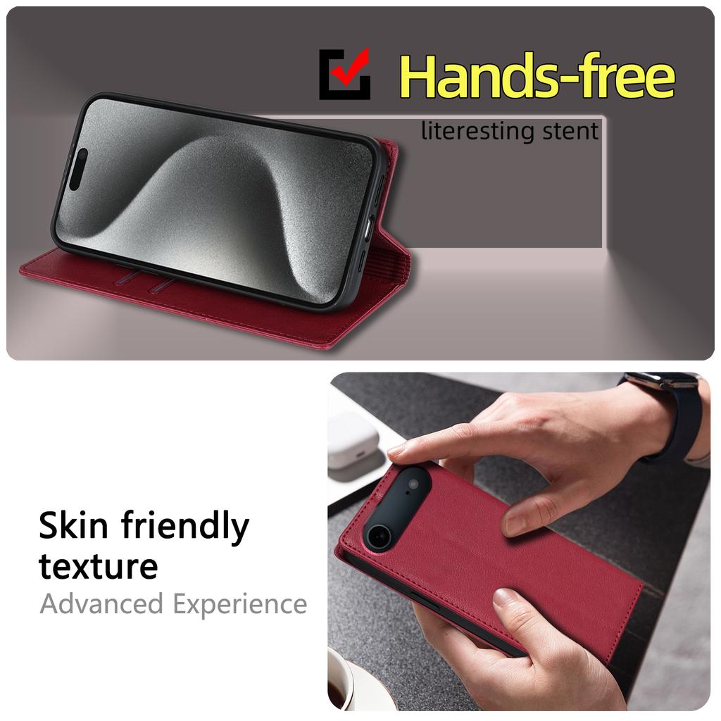 For iPhone Air Wallet Case Magnetic Closure PU Leather Phone Cover