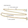 Collana a Catena Rolo in Acciaio Inossidabile 5mm con Chiusura a T a Doppia Catena Choker per Donne Uomini Catene a Maglia Semplici Basic Moda