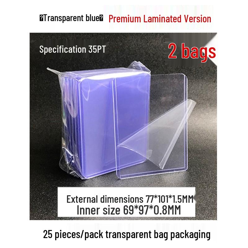 Genomskinligt halvstyvt korthållare för Yu-Gi-Oh, Pokemon, Magic, Sportkort - 35PT