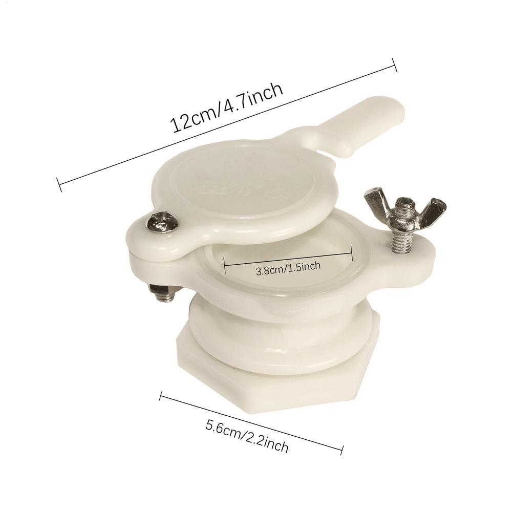 

Honey Gate Valve for Extractor,Durable Nylon Honey Extractor Tap Bee Hive Honey Harvesting Equipment for 5 Gallon Bucket білий