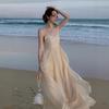 Summer Vacation Suspender Ruffle Dress Slim Yunnan Travel Mori Fairy Skirt Sanya Beach Skirt