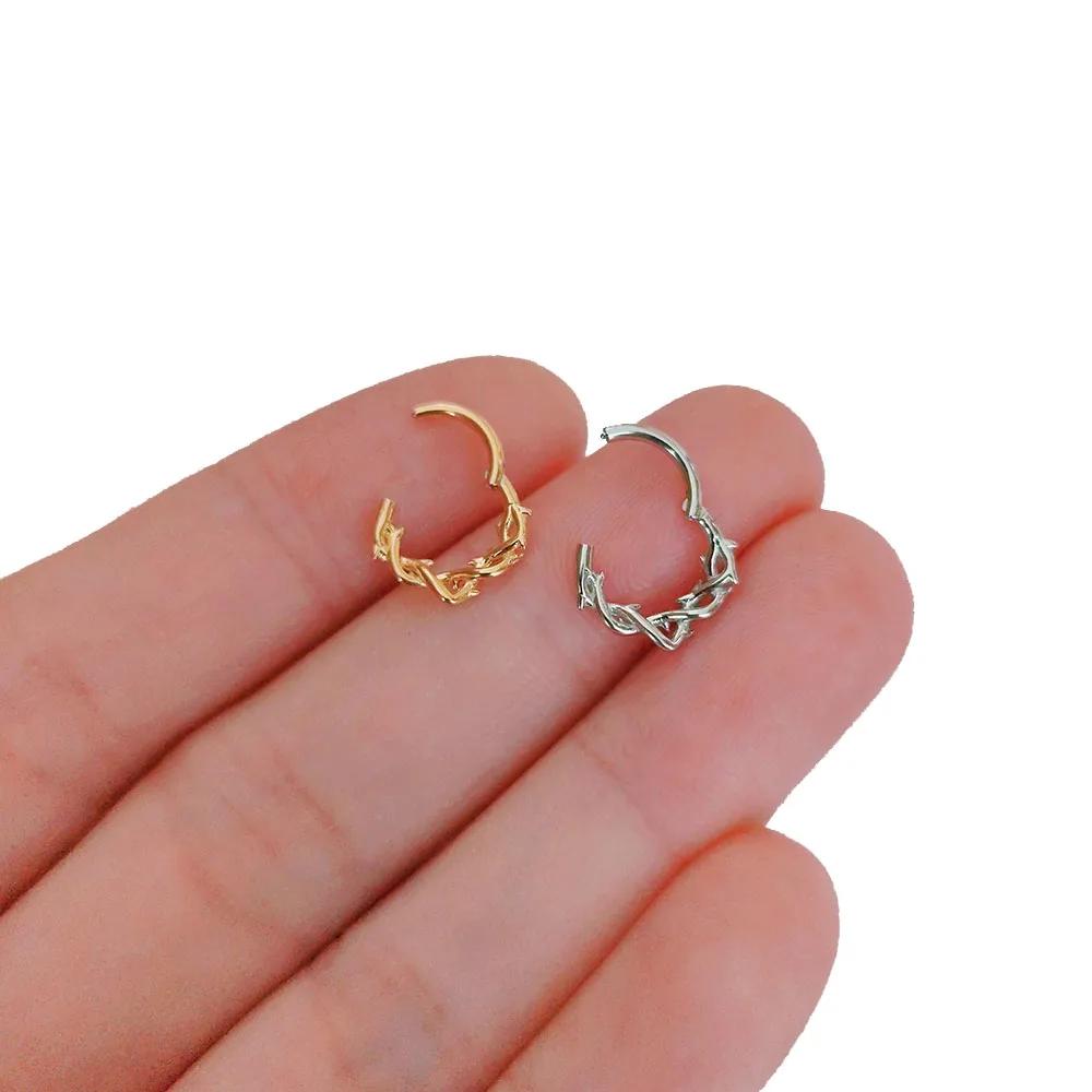 Nasenring aus Edelstahl 316, nahtloser Ring, geschlossener Ring, Nasenseptumring, einfarbiger spitzer Kegel Piercing-Ohrring, runder p