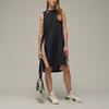 Y-3 SS24 Logo Color Block Loose Ribbed Crew Neck Sleeveless Dress Women Dresses Black IR6244