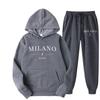 Sweat à capuche et pantalon de jogging en polaire décontracté deux pièces pour hommes et femmes, ensemble de commerce extérieur en gros