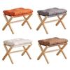 Small Footstool Leisure Stool Shoe Changing Stool Wooden Legs Foot Rest Kids