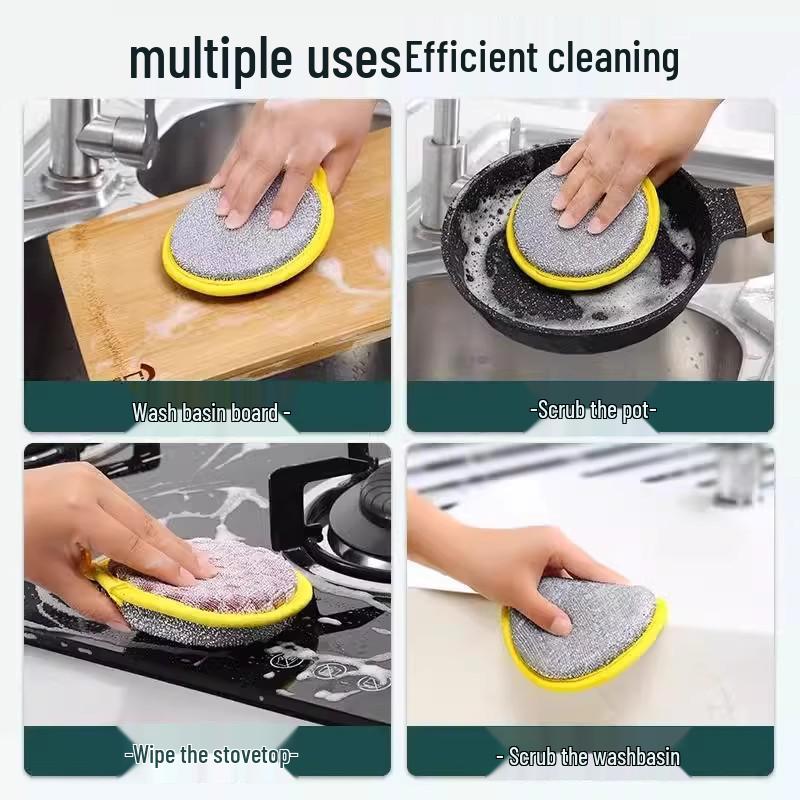 Double-Sided Non-Stick Dishwashing Sponge & Scouring Pad - Magic Eraser Dishcloth.
