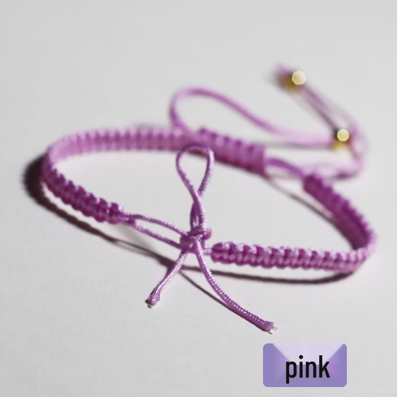 Handmade Agate Engraved Ethnic Children's Bracelet with Square Knot and Family Names