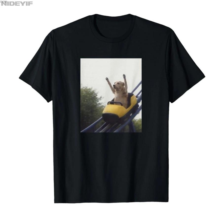 Dog Roller Coaster Meme Trusting Life Completely Funny Meme Tshirt For Men Women 100 Cotton T Shirts Short Sleeve Tops 04241 S