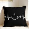 Coffee Time Pillowcases Vintage Pillow Case For Sofa Couch Bed Living Room Square Pillow Cover