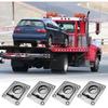 DONGKER Recessed Tie Down D-Rings Anchors,4 PCS Stainless Steel Flush Mount D-Rings with 16 Screws for Boats Trailers Trucks