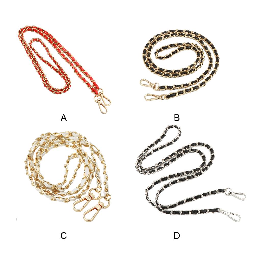 Bag Chain Leather Belt Shoulder Strap Metal Buckle Extension Girl Women Handbag Messenger Crossbody Purse Accs