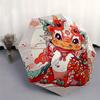 1pc Chibi Dragon with Floral Cartoon Umbrella, Portable 3-Fold Compact Umbrella, Suitable for Camping, Hiking and Travel, Ideal Easter Birthday Gift F