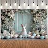 Easter Fairy Tale Forest Rabbit Easter Egg Photography Background, Children Birthday Party Home Decoration Photography Backdrop6