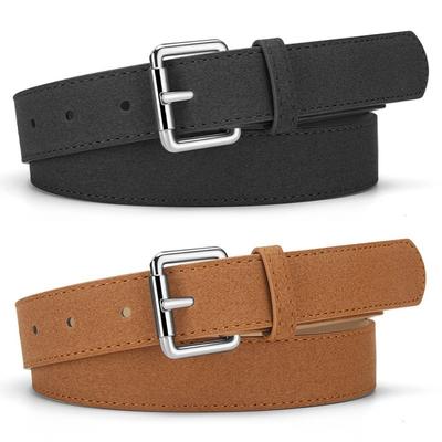 Casual Suede Leather Belt Versatile Trouser Dress Belts New Pin Buckle Waistband Women