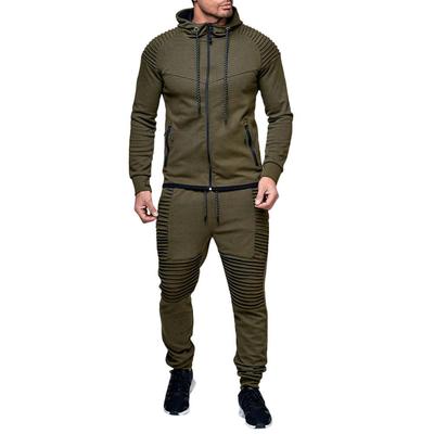 Men 'S Fashion Autumn Winter Pocket Sweatshirt Top Pants Sets Sports Suit Tracksuit