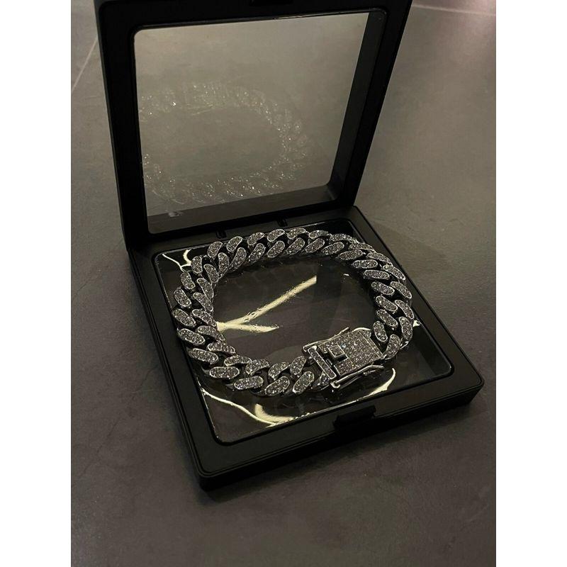 Soul Collision Soulcollision Jackson Wang Full Diamond Cuban Necklace Diamond European Hip Hop Ins Bracelet