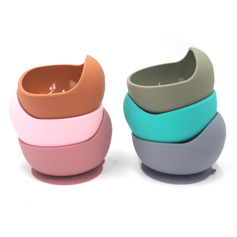 Силиконовая детская миска с большой присоской, небьющаяся, защита от ожогов, безопасная для младенцев