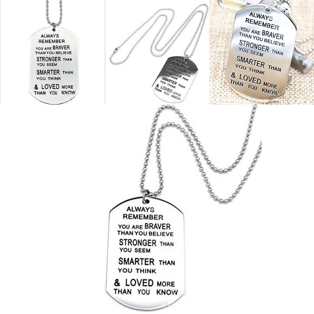 Timeless Design Stainless Steel Pendant Necklace Always Remember For Friends