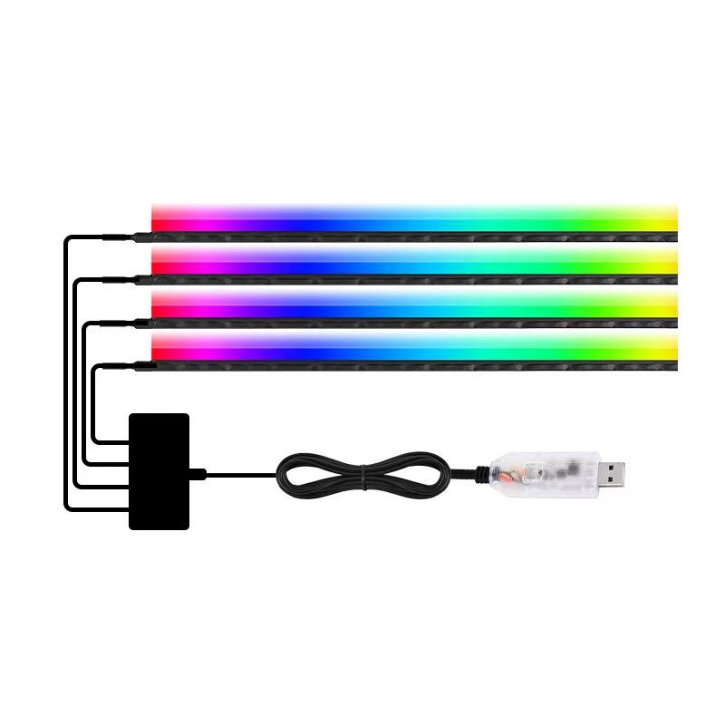 Iridescent Wireless LED Car Door Frame Light Strip – Flowing, No Wiring Needed