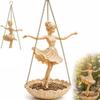 Resin Ballet Dancer Hanging Planter Elegant Vintage Fairy Flower Pot UV Resistant Save Space Flower Container Indoor Decor