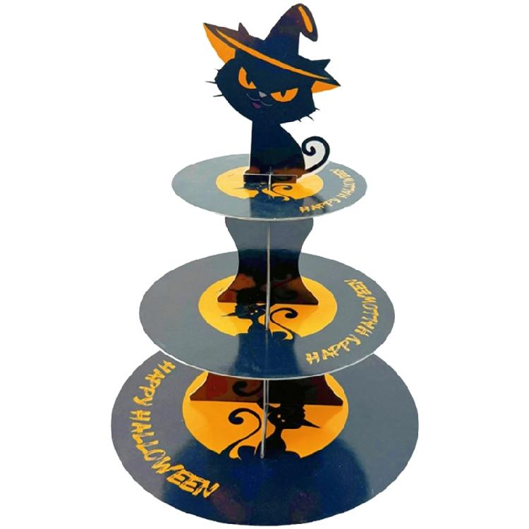 Stackable Paper Snack Tower With Eerie Graphics Ideal For Halloween Classroom Parties And Home Decors