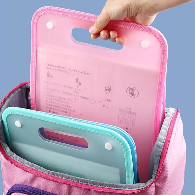 13 Pocket File Folders Portable A4 Letter Size Macaron Color Accordian Document Organizer Classroom Office Home Storage