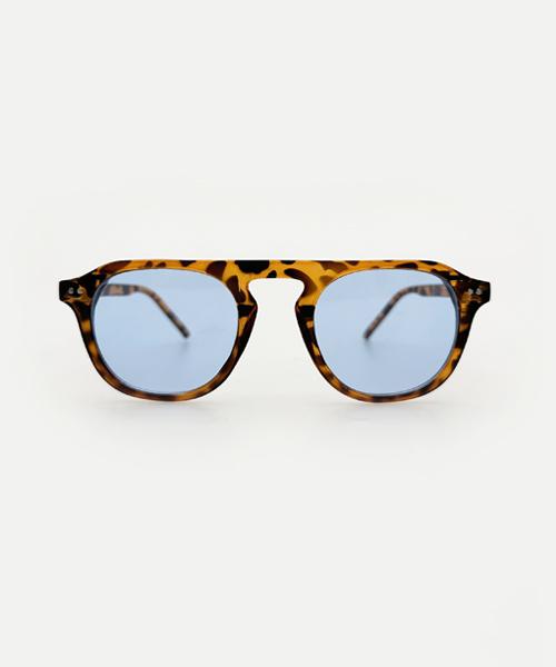 KOLEAT Women Layered Horn-Rimmed Retro Big Round Uv Protection Tinted Sunglasses [Brcrb]