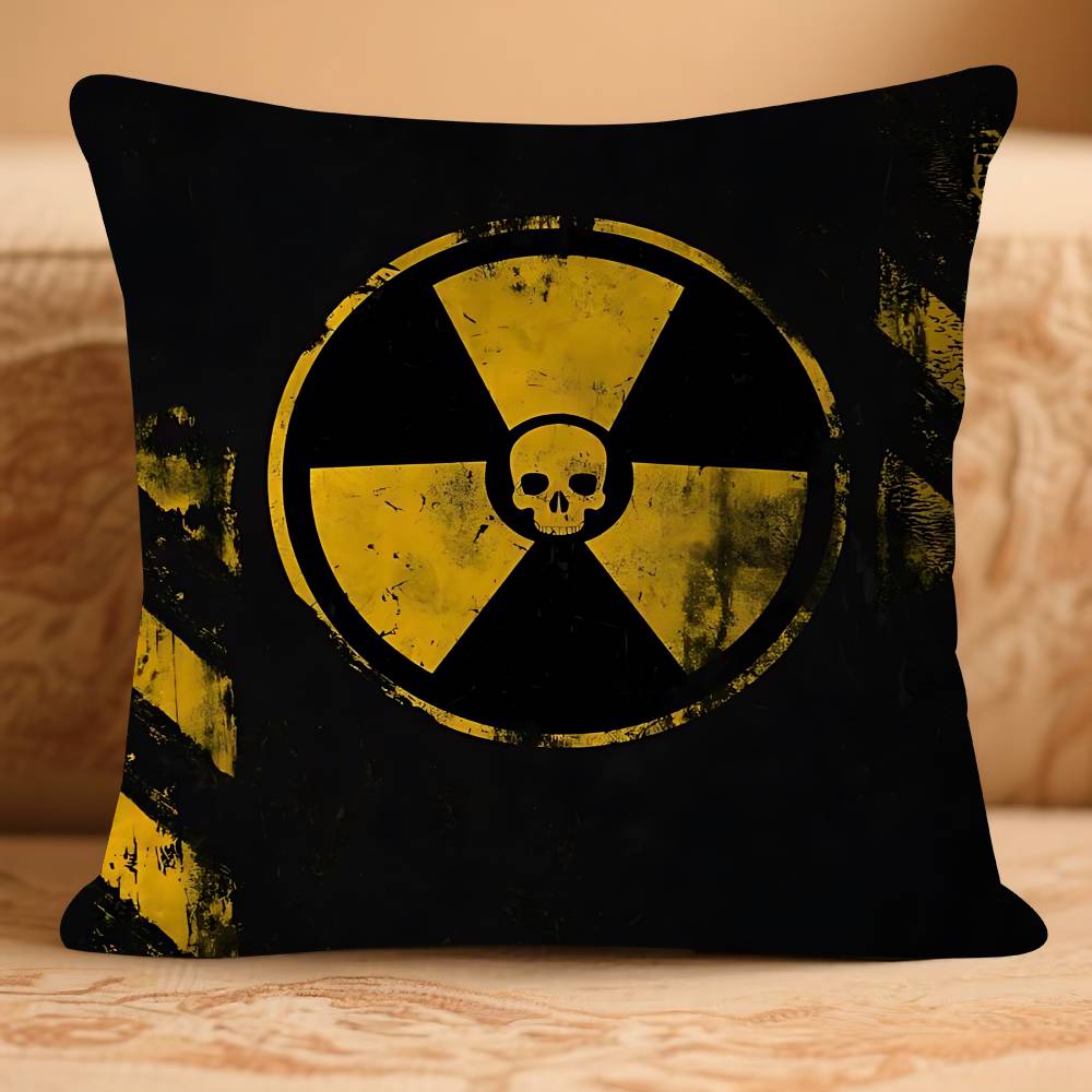 CreativeS R-Radiation Logo Pillow Case Removable Washable Cushion Cover – All-Season Soft Linen