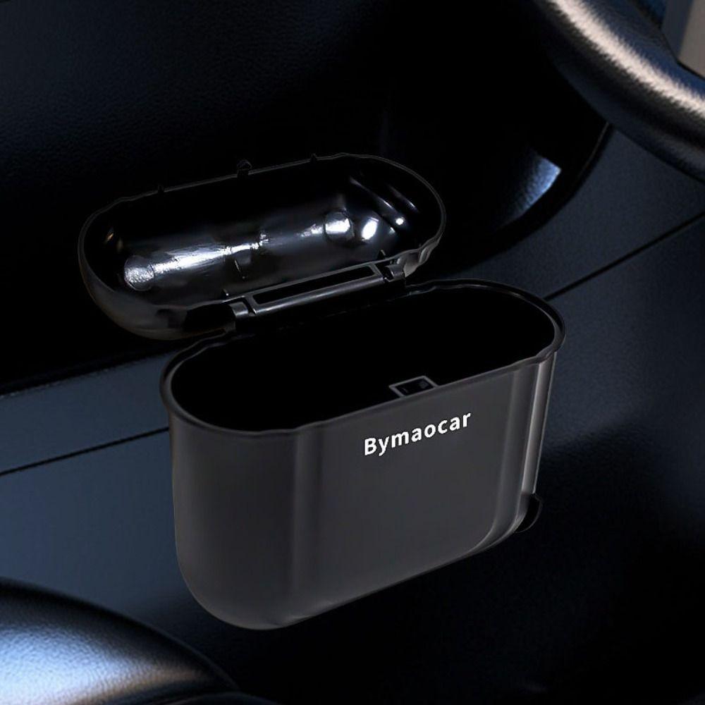 

Hanging Trash Can Clamshell Storage Box Durable Car Trash Bin Desktop чёрный