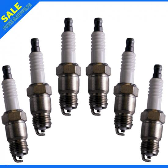 Set of 6 Gap 0.044 Spark Plugs Fit Buick Chevy Ford GMC Pontiac Oldsmobile
