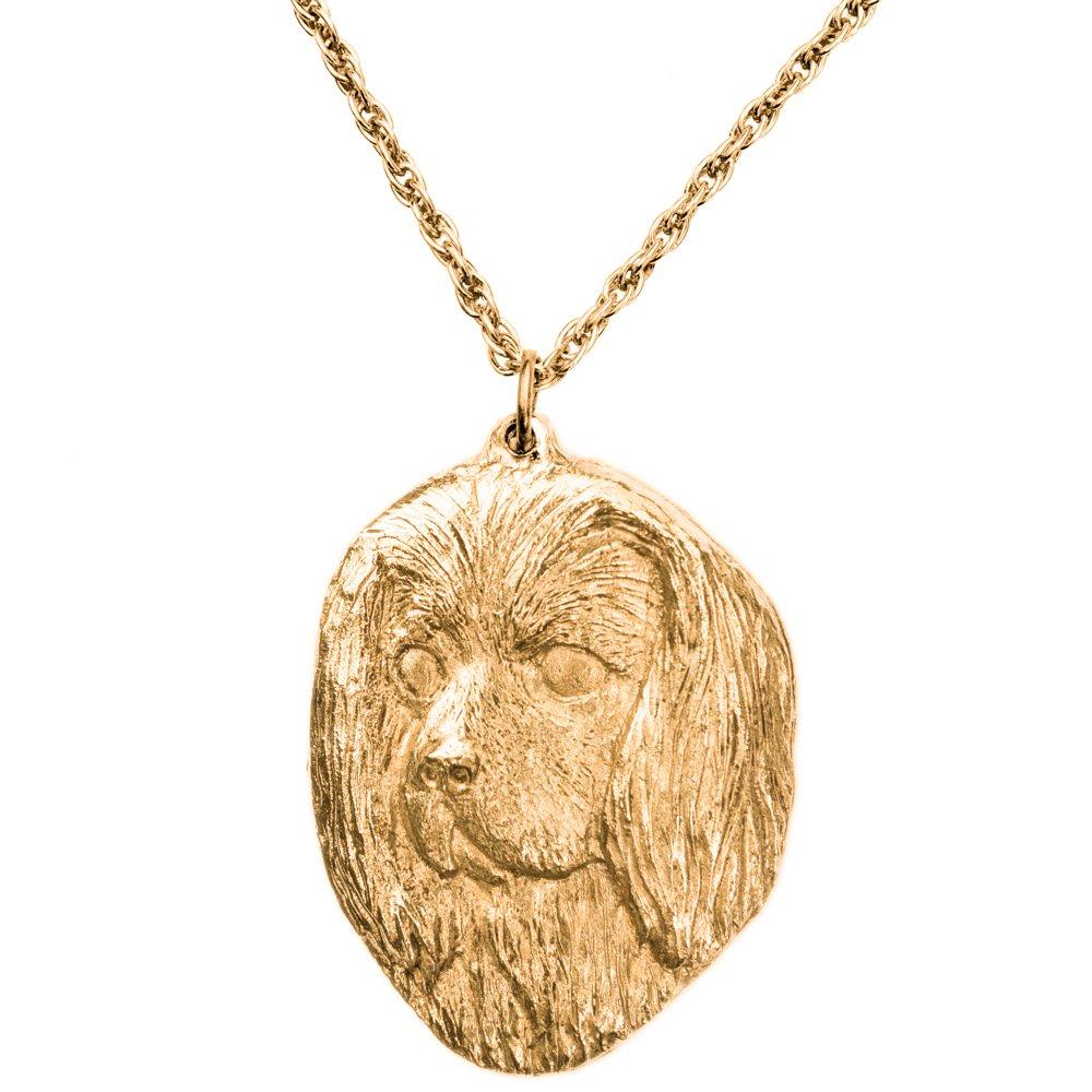 Cavalier King Charles Spaniel (Head) - British-made Art Dog Pendant Necklace Collection