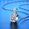 New 925 Sterling Silver Necklace 2CT Pendant for Women Wedding Jewelry Exquisite Fine Accessories Fashion Party Birthday Gifts