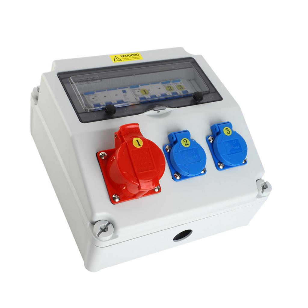 Industrial Socket Box with C16 Circuit Breaker 2 Core 220?250V 16A 5 Core 380?415V 16A Outlet