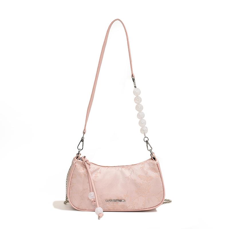 

Summer small bag women 2025 new fashion foreign style shoulder armpit bag popular versatile commuter messenger small square bag розовый