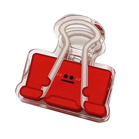 12 Pcs Long Tail Ticket Clip Colorful Acrylic Paper Binder Clips Document Information Storage Clamp for Home School Office Supplies