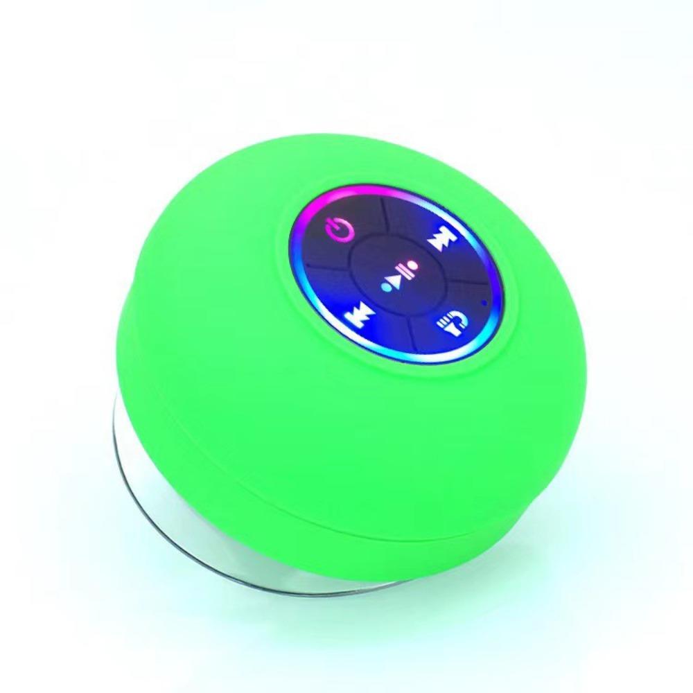 

Portable Wireless Bluetooth Speaker LED IPX4 Waterproof Loudspeaker Outdoor Bathroom Large Suction Cup Mini Stereo Sound Box зелений