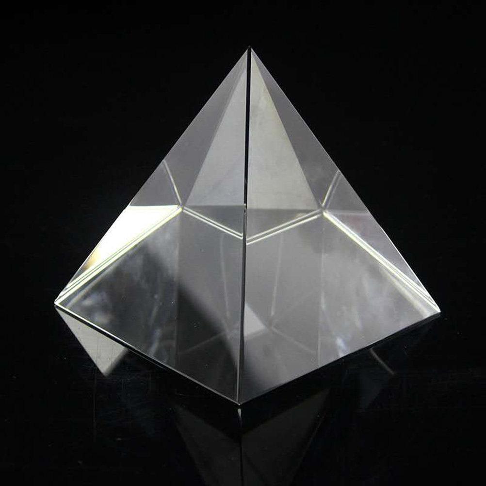 1Pcs 40Mm Optical Glass Crystal Pyramid Rainbow Maker for Sunlight Refraction Meditation Desk Ornament Home Decor Crystal Prism