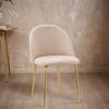 Fargo Gold Velvet Beige Velour Chair