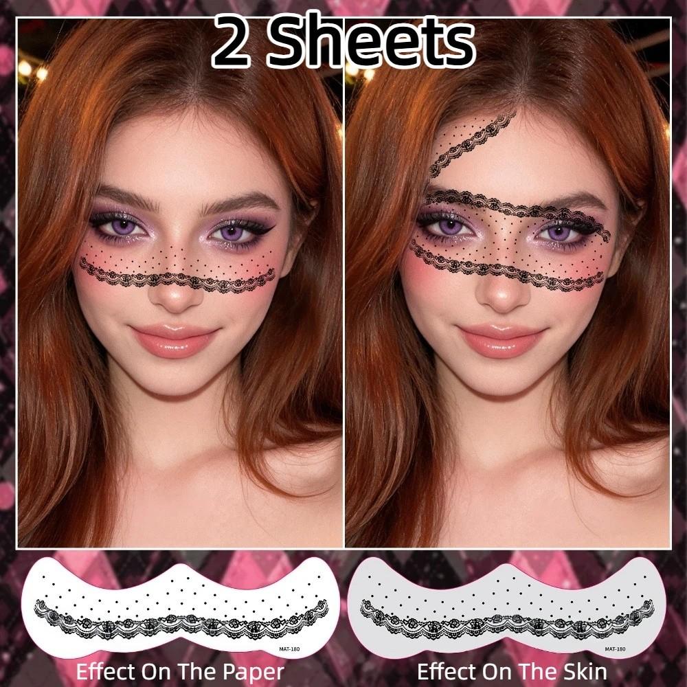 2 Sheets Long Lasting Vine Stickers Tattoo Stickers Waterproof Makeup Stickers Cosplay