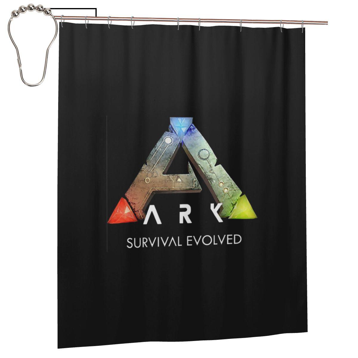 

Ark Survival Evolved ( Black ) Shower Curtain Bathroom Polyester Waterproof Bath Curtains With Hooks W60H190(CM)-1 Pcs