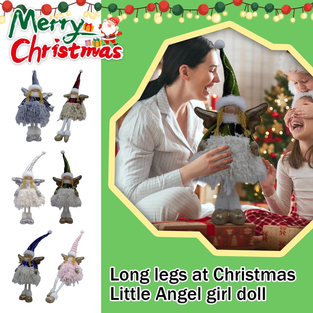 Christmas Little Angel Girl Doll Cartoon Princess High Hat Doll Window Display Long Leg Christmas Doll