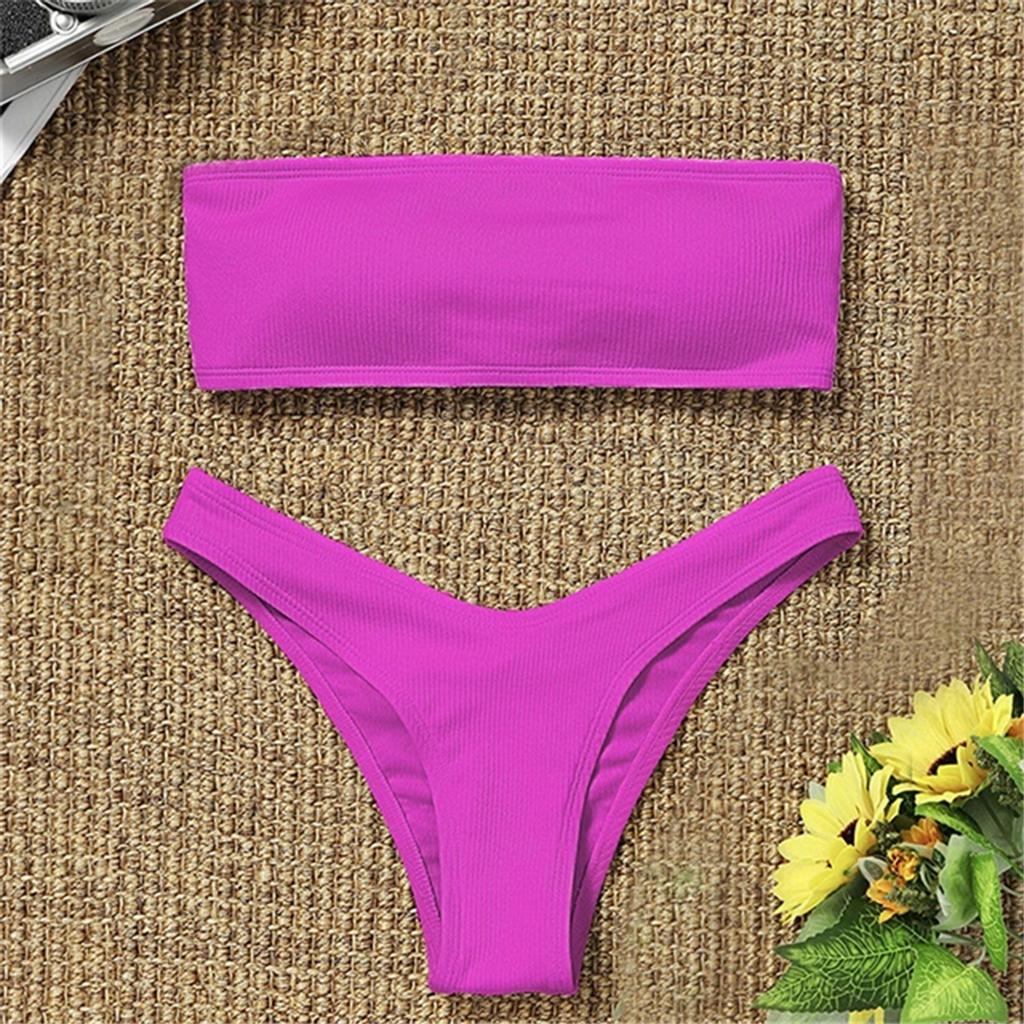 Women's Bikini High Waisted Tummy Control Two Piece Swimsuit Swimwear