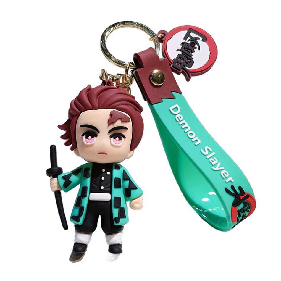 Anime Figure Demon Slayer Keychain Car Cartoon Backpack Pendant Handmade Christmas Gifts kids birthday Lightweight Carry Portable Mini Cute